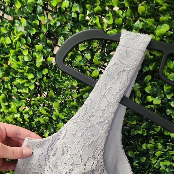 Silver Sleeveless Scoop Neck Bodycon Mini Dress Size 10 - Picture 3 of 14